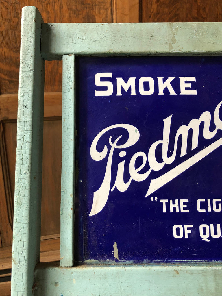 Antique Piedmont Cigarettes Advertising Chair, Smoke Piedmont Sign, Piedmont Folding Chair Sign, General Store Advertising, Antique Sign
