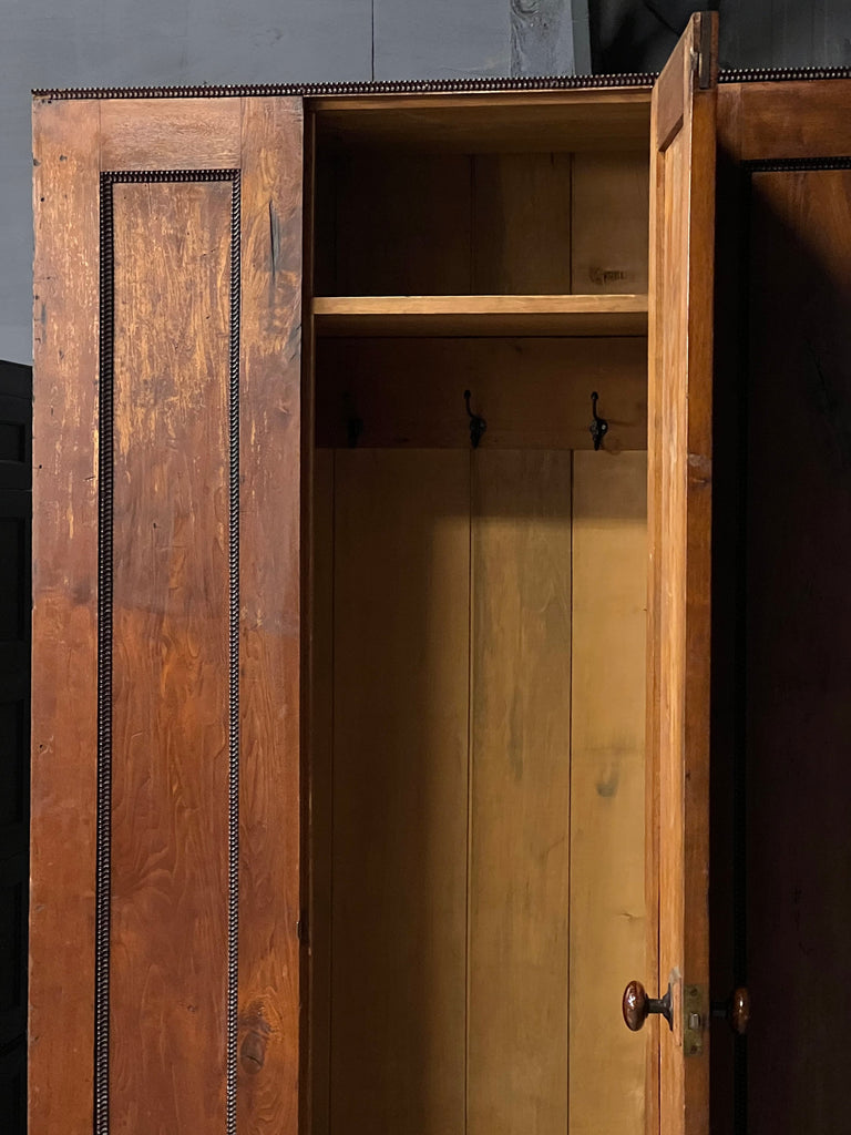 Antique Wardrobe, Wood Wardrobe, Primitive Cabinet, Wood Lockers, Entryway Furniture, Mudroom Storage Cabinet