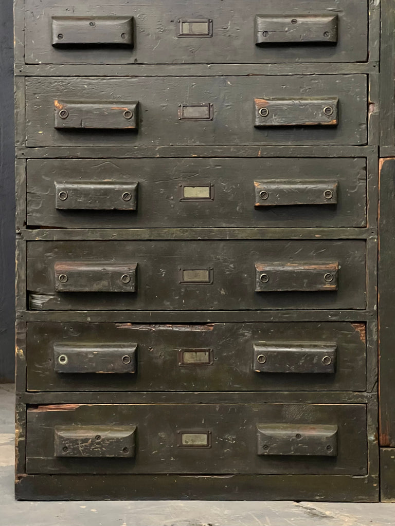 Primitive Wood Drawer Cabinet