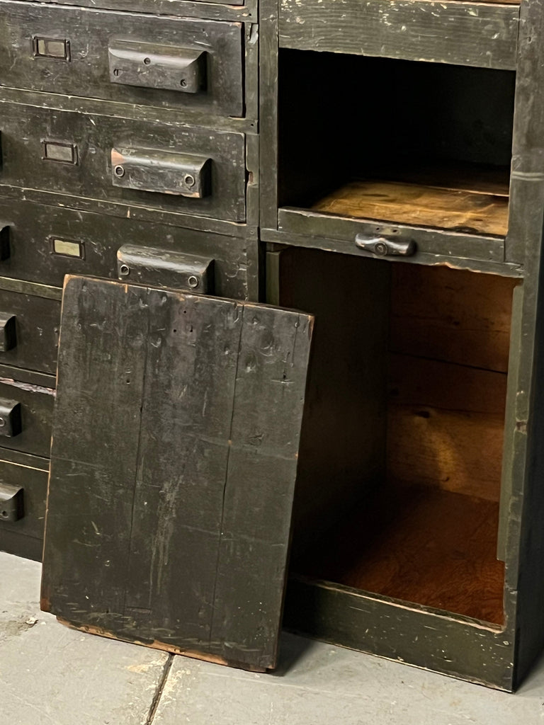 Primitive Wood Drawer Cabinet