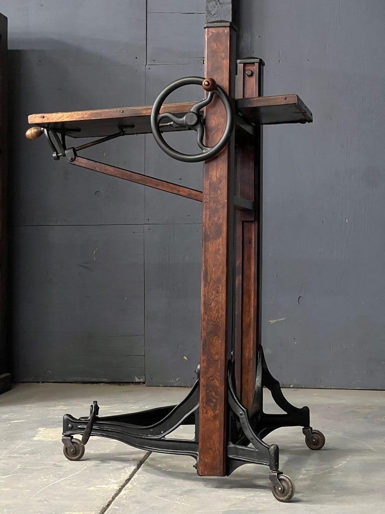 Antique Camera Stand, No 1A Semi-Centennial Stand, Large Format Camera Stand, Adjustable Camera Stand, Industrial Side Table, Standing Desk