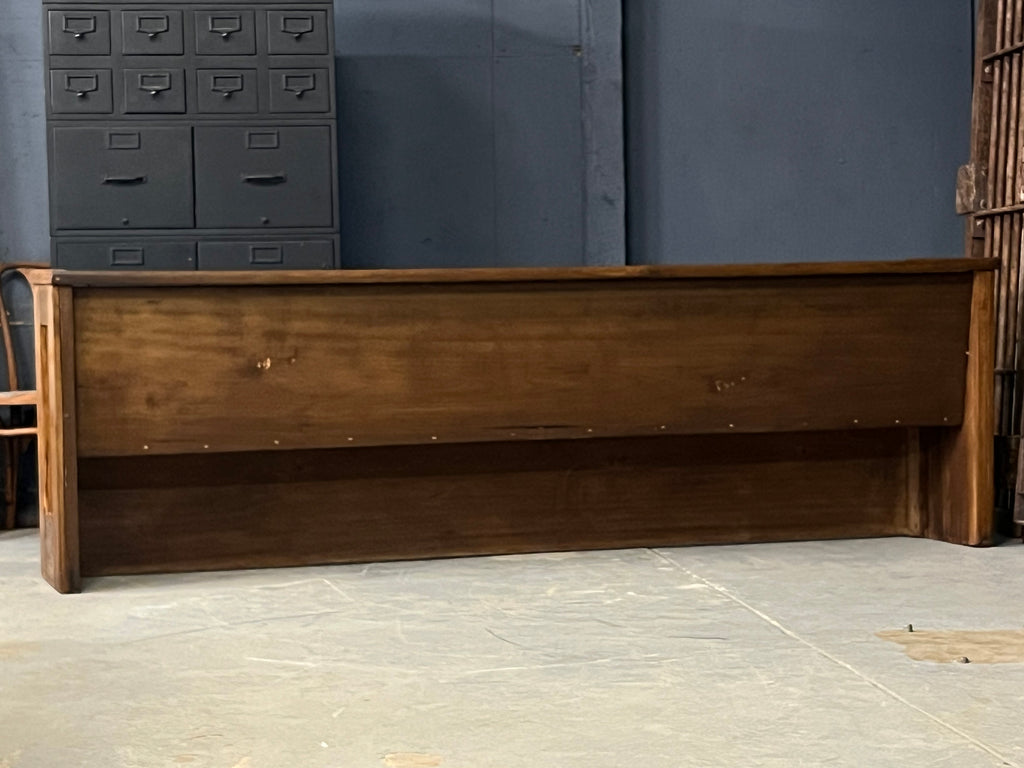 Large Antique Church Pew Bench, 8 FT Primitive Bench, Farmhouse Bench, Wood Church Pew, Vintage Entryway Bench, Church Pew Bench