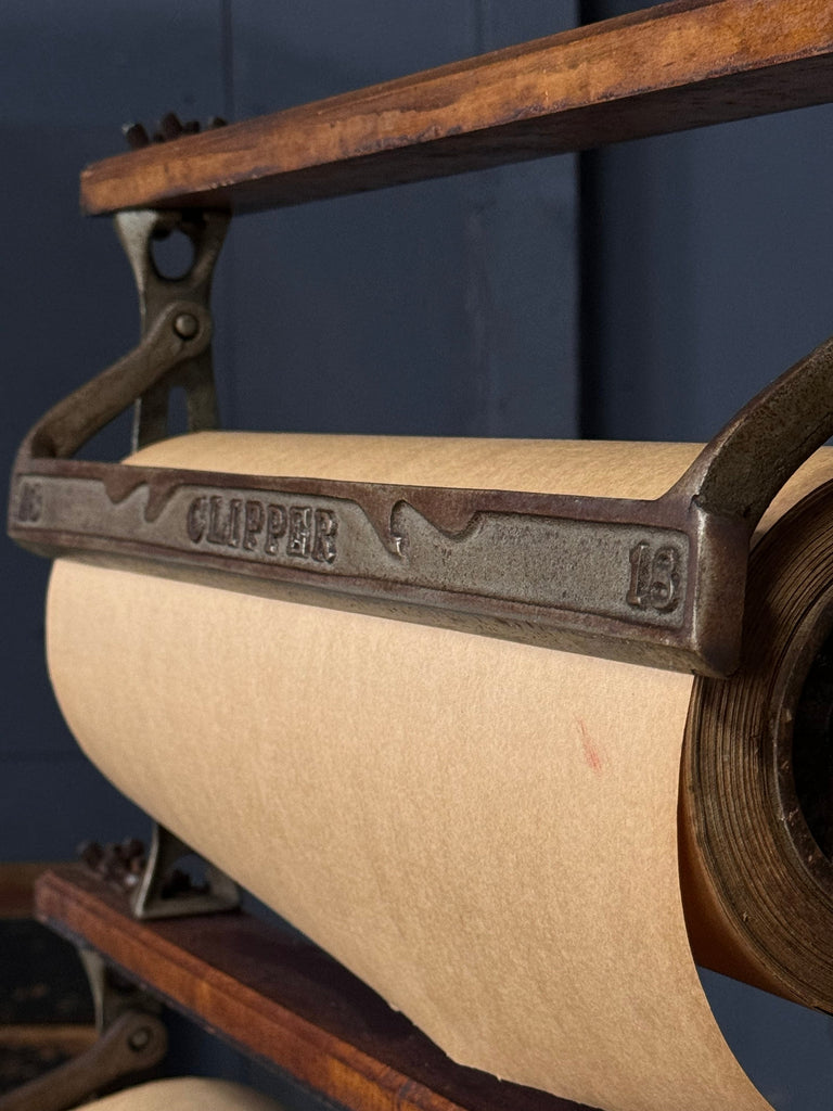 Antique Hardware Store Paper Holder, 18" And 24" Clipper Cast Iron Pap