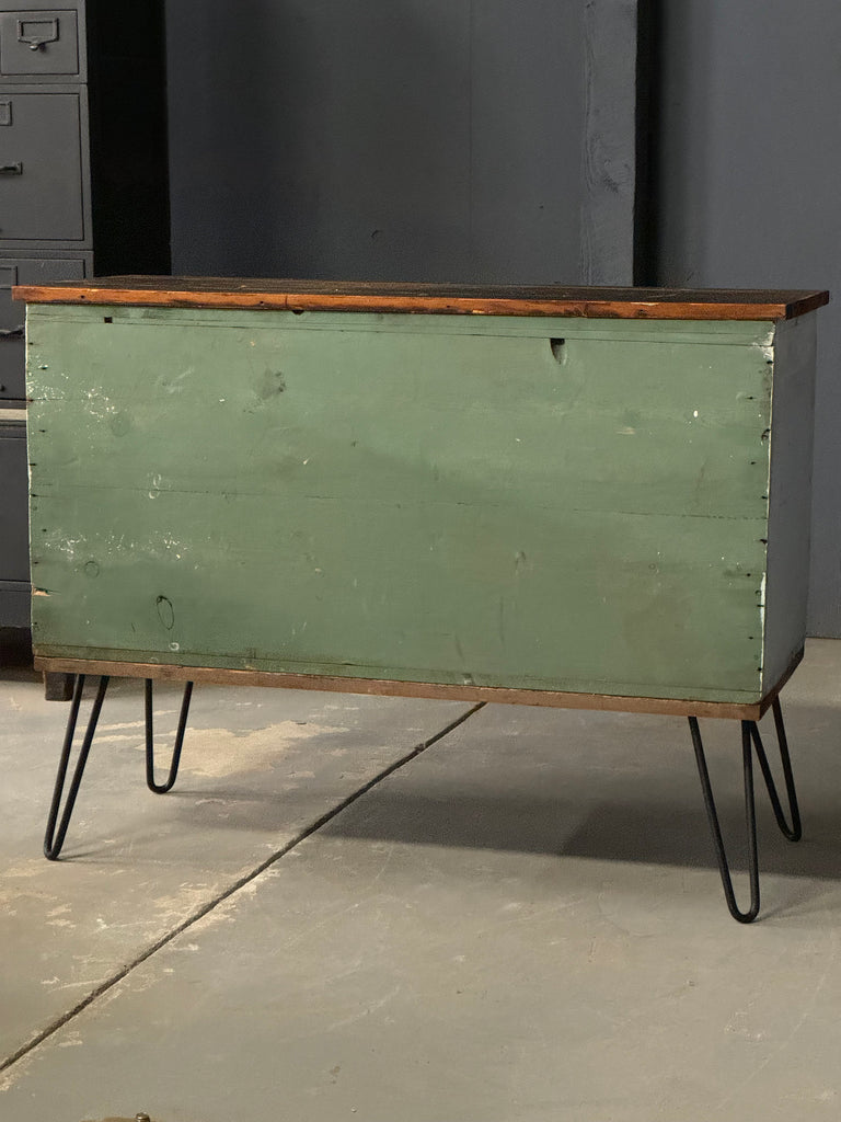 Large Antique Tool Chest, Machinist Toolbox, Handmade Wooden Tool Chest, Wood Toolbox, Industrial Storage, Wood Drawer Cabinet