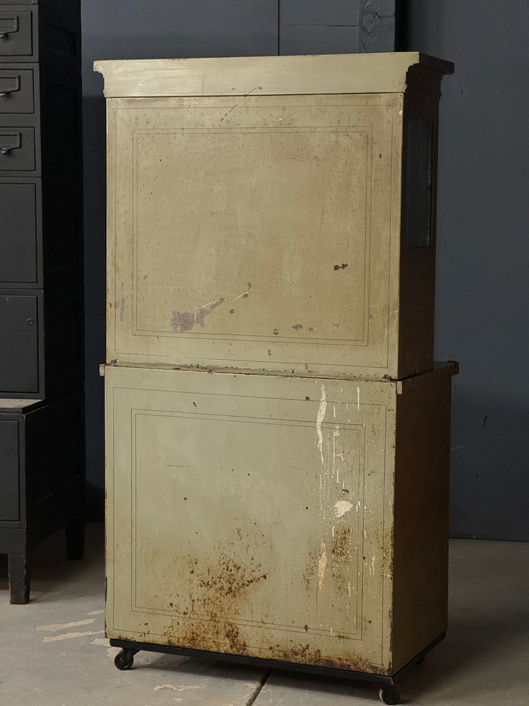 Antique Medical Cabinet, Dental Cabinet, Industrial Cabinet, Metal and Glass Cabinet, Antique Display Cabinet