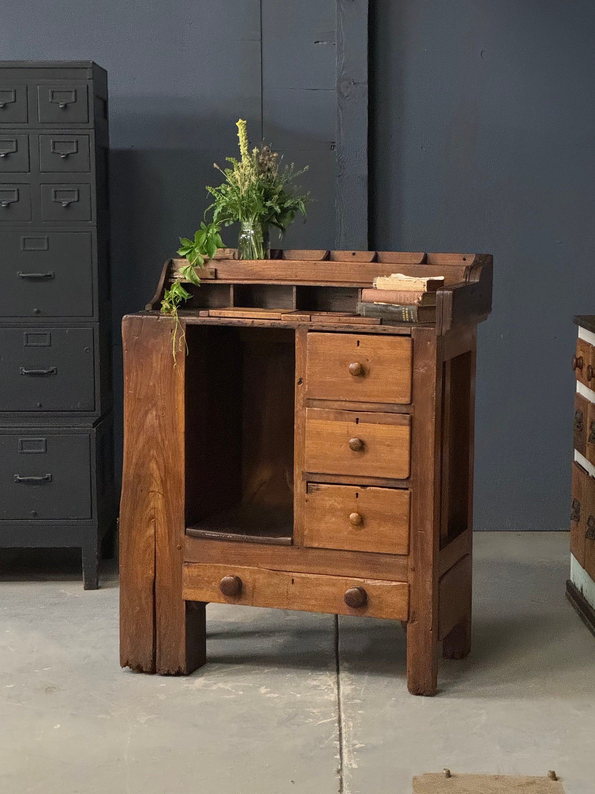 Antique Cobblers Workbench, Primitive Workbench Table, Industrial Furn ...