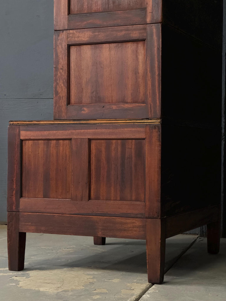 Antique Wood File Cabinet, Stacking Card Catalog, Card File Cabinet, Step Back Wood File Cabinet, Multi Drawer Unit