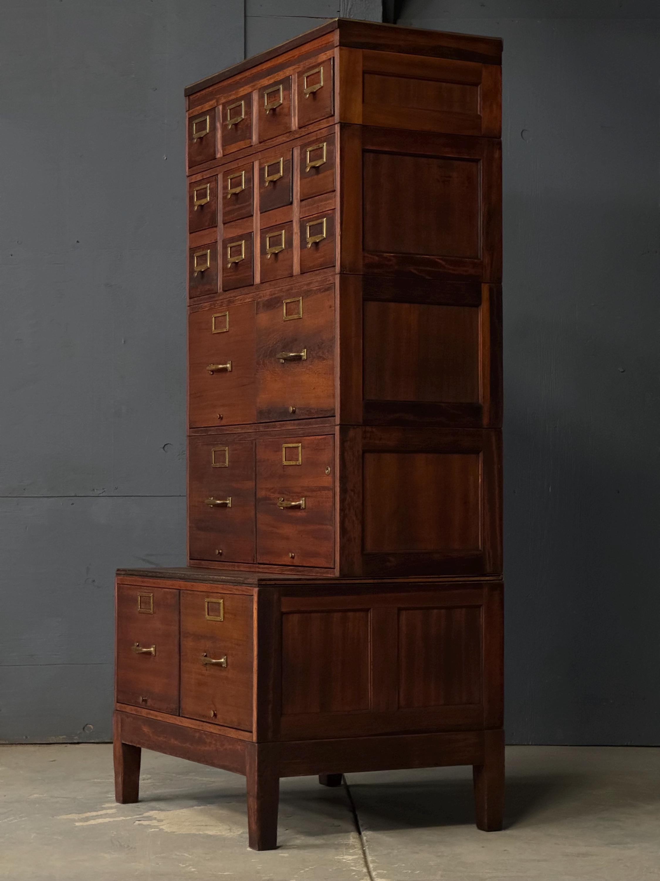 Table Top Card File Chest Antique Wood File Cabinet, Stacking Card Catalog, Card File Cabinet, S ...