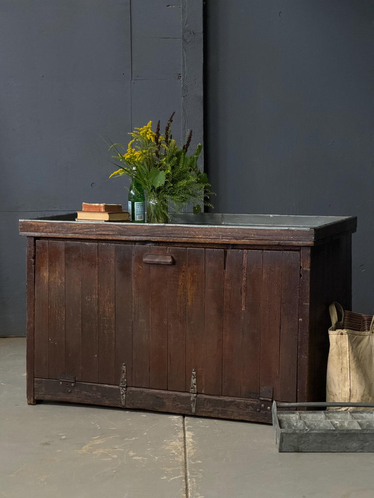 Antique Dry Sink, Antique Grain Bin, Rustic Primitive Storage, Decorative Storage, Wood Bar Cabinet, Farmhouse Kitchen Island