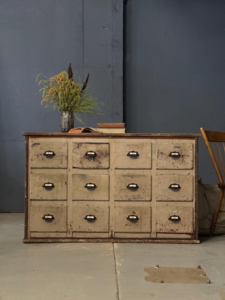 Large Apothecary Cabinet, Antique Wood Drawer Unit, Hardware Store Cabinet, Multi Drawer Cabinet, Primitive Farmhouse Cabinet, Haberdashery