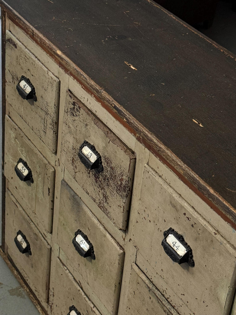 Large Apothecary Cabinet, Antique Wood Drawer Unit, Hardware Store Cabinet, Multi Drawer Cabinet, Primitive Farmhouse Cabinet, Haberdashery