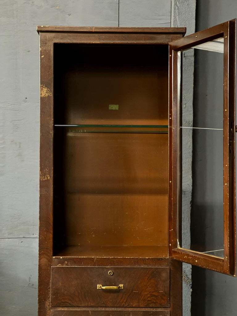 Antique Medical Cabinet, Industrial Medical Cabinet, White Kraft Betz Co Steel Furniture, Metal And Glass Cabinet, Faux Wood Cabinet