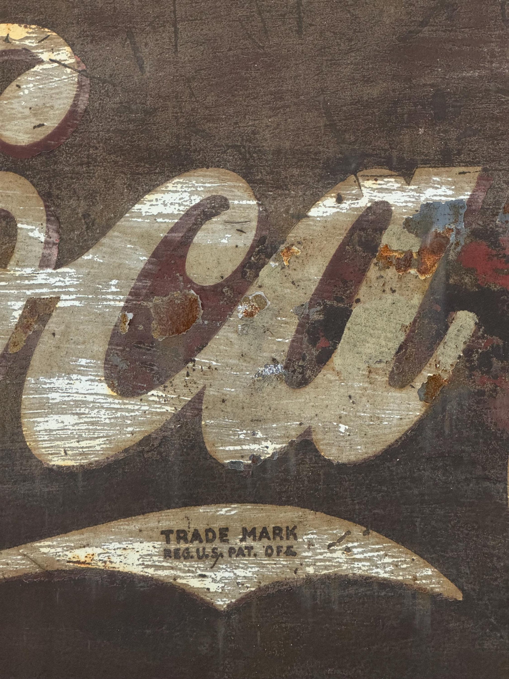 RESERVED- Large Antique Coca Cola Sign, Coca Cola Billboard Road