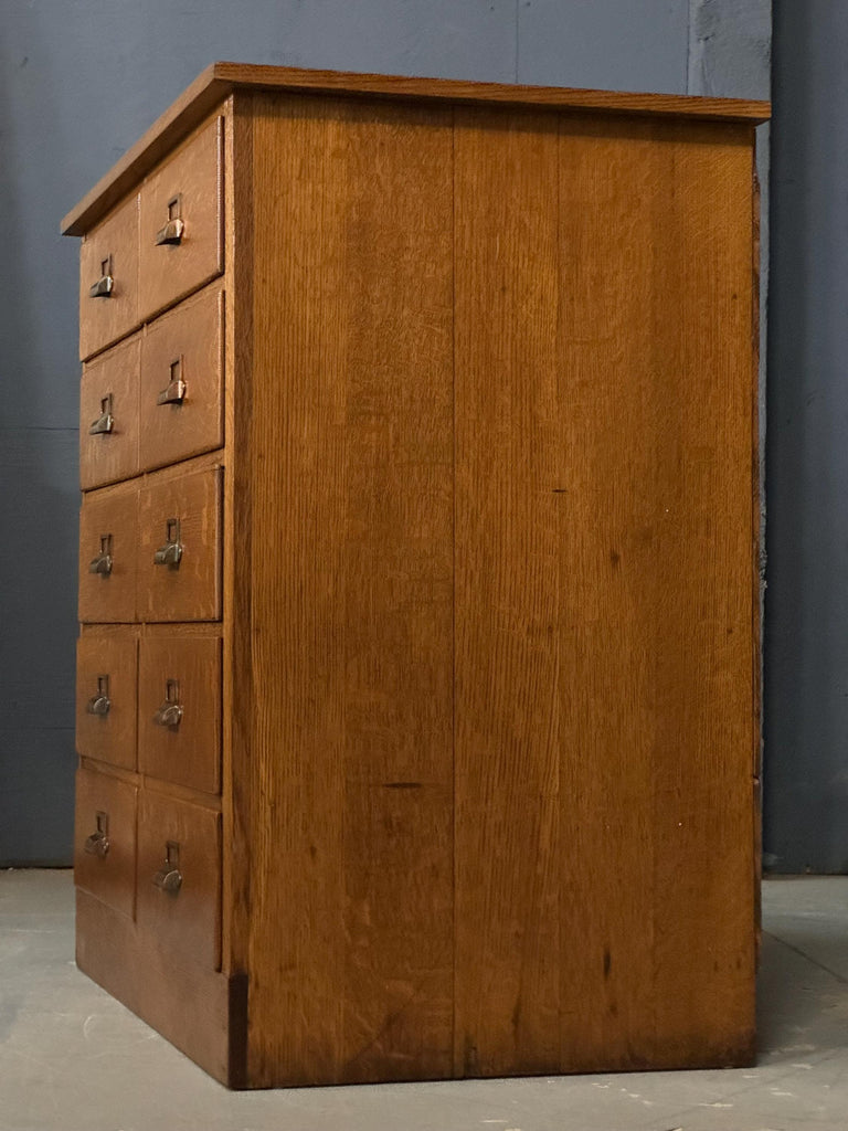 Antique Apothecary Cabinet, Oak File Cabinet, Parts Cabinet, Multi Drawer Cabinet, Entryway Furniture, Wood Drawer Unit