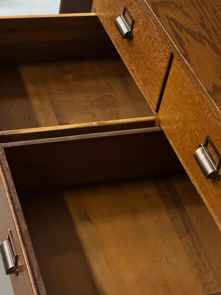 Antique Apothecary Cabinet, Oak File Cabinet, Parts Cabinet, Multi Drawer Cabinet, Entryway Furniture, Wood Drawer Unit