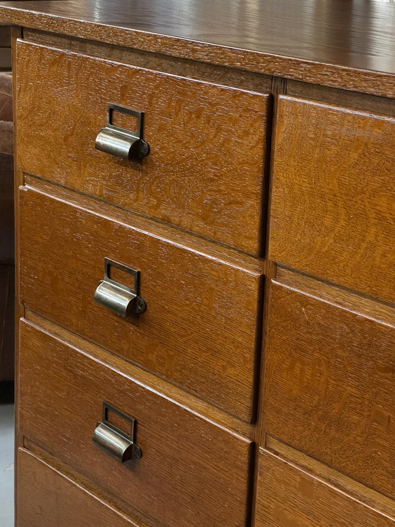 Antique Apothecary Cabinet, Oak File Cabinet, Parts Cabinet, Multi Drawer Cabinet, Entryway Furniture, Wood Drawer Unit