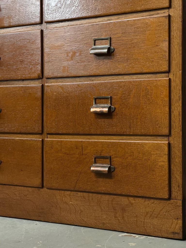 Antique Apothecary Cabinet, Oak File Cabinet, Parts Cabinet, Multi Drawer Cabinet, Entryway Furniture, Wood Drawer Unit