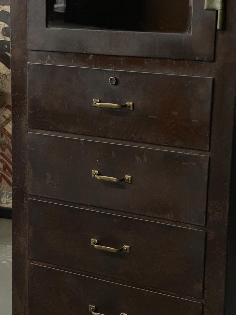 Antique Medical Cabinet, Industrial Medical Cabinet, White Kraft Betz Co Steel Furniture, Metal And Glass Cabinet, Faux Wood Cabinet