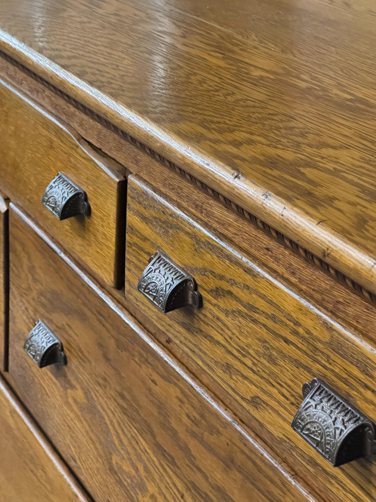 Antique Oak Apothecary Cabinet, Large Drawer Cabinet, General Store Cabinet, Wood Drawer Unit