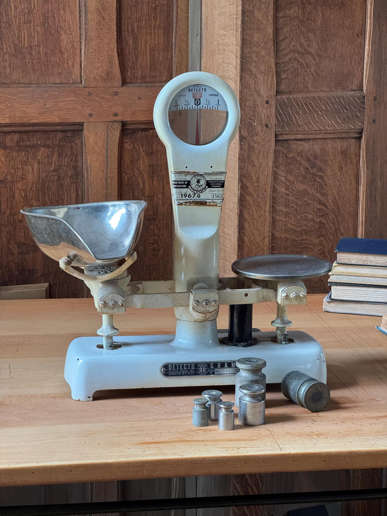 Antique Detecto Gram Scale, 3 lb Balance Scale With Weights, Pharmacy Scale, Apothecary Scale, Industrial Kitchen Decor