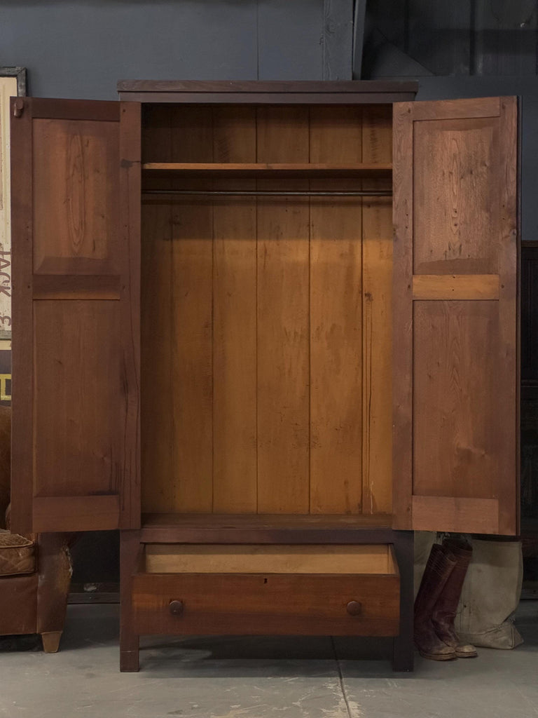 Antique Wardrobe, Wood Wardrobe, Primitive Cabinet, Wood Lockers, Entryway Furniture, Mudroom Storage Cabinet