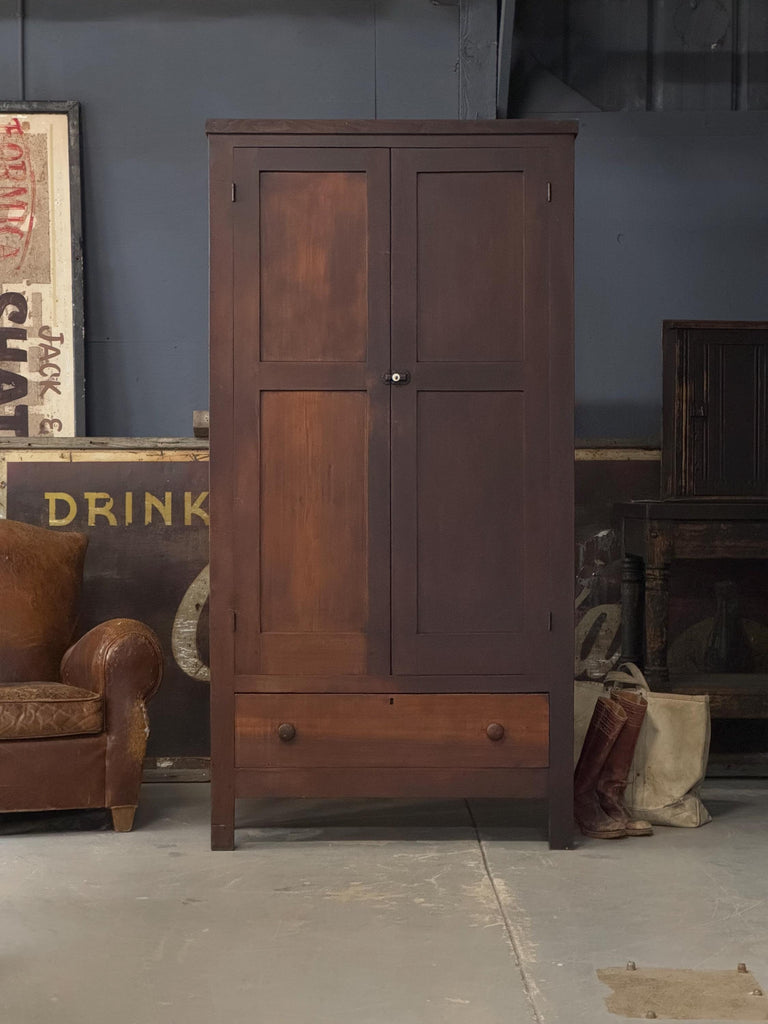 Antique Wardrobe, Wood Wardrobe, Primitive Cabinet, Wood Lockers, Entryway Furniture, Mudroom Storage Cabinet