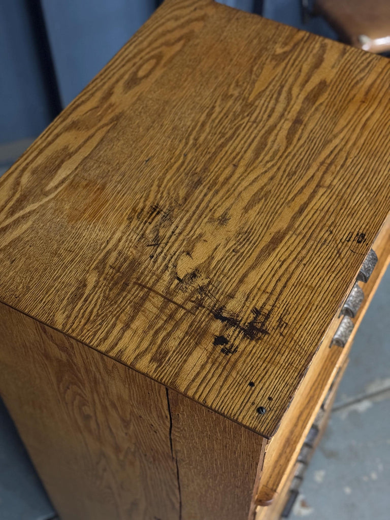 Antique Wood Drawer Unit, Printers Cabinet, Small Apothecary Cabinet, File Cabinet, General Store Drawer Cabinet