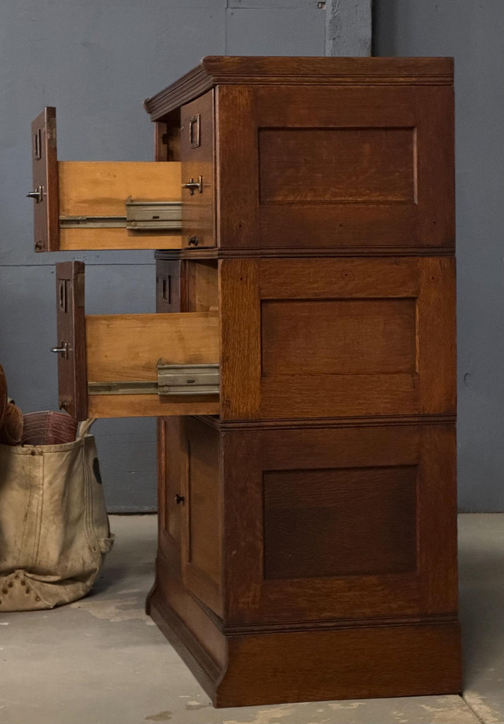 Antique Wood File Cabinet, Stacking Card Catalog, Vintage Drawer Unit, Apothecary Cabinet, Entryway Cabinet, Industrial Office