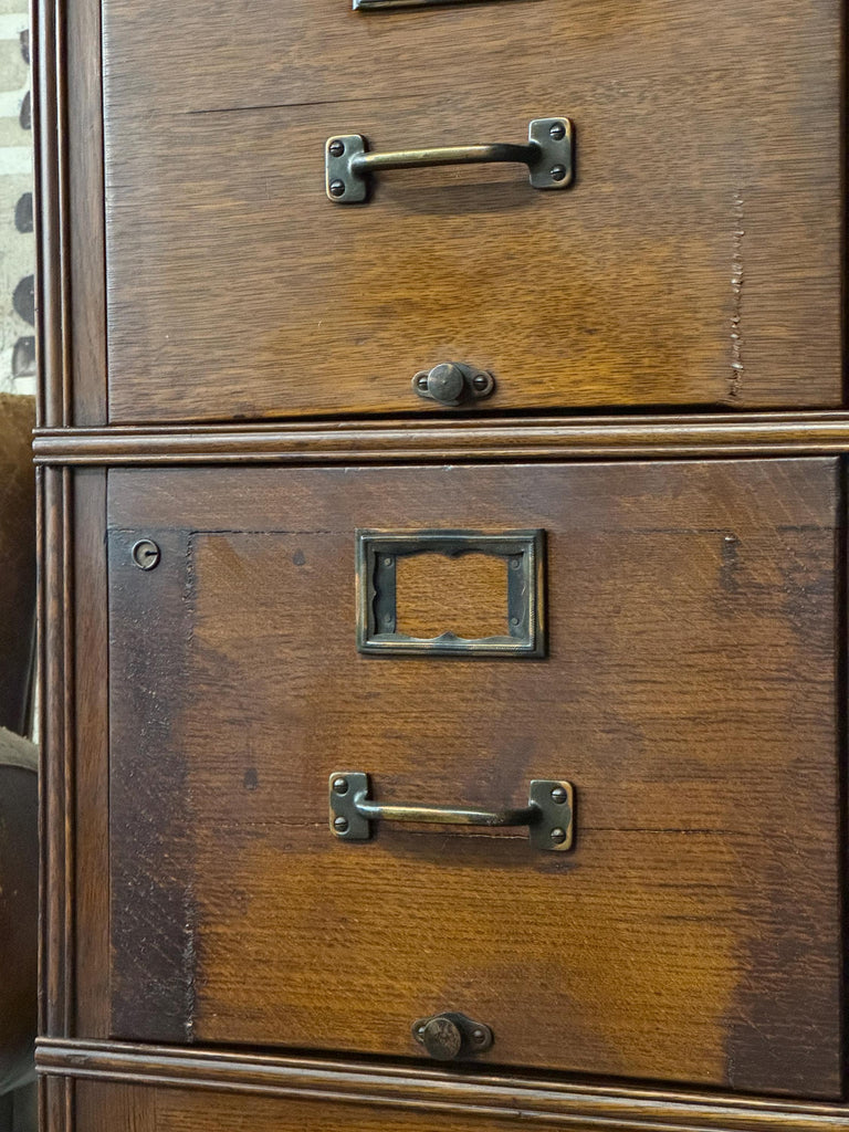 Antique Wood File Cabinet, Stacking Card Catalog, Vintage Drawer Unit, Apothecary Cabinet, Entryway Cabinet, Industrial Office