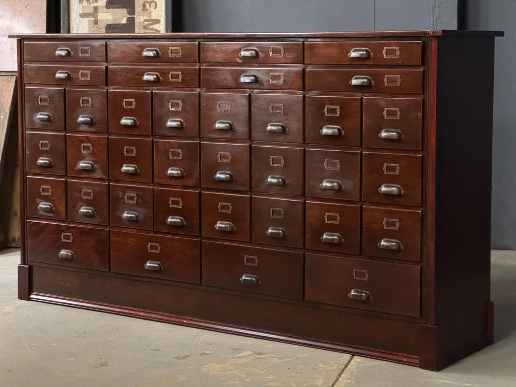 Antique Wood File Cabinet, File Drawers, Vintage Drawer Unit, Apothecary Cabinet, Entryway Cabinet, Industrial Office