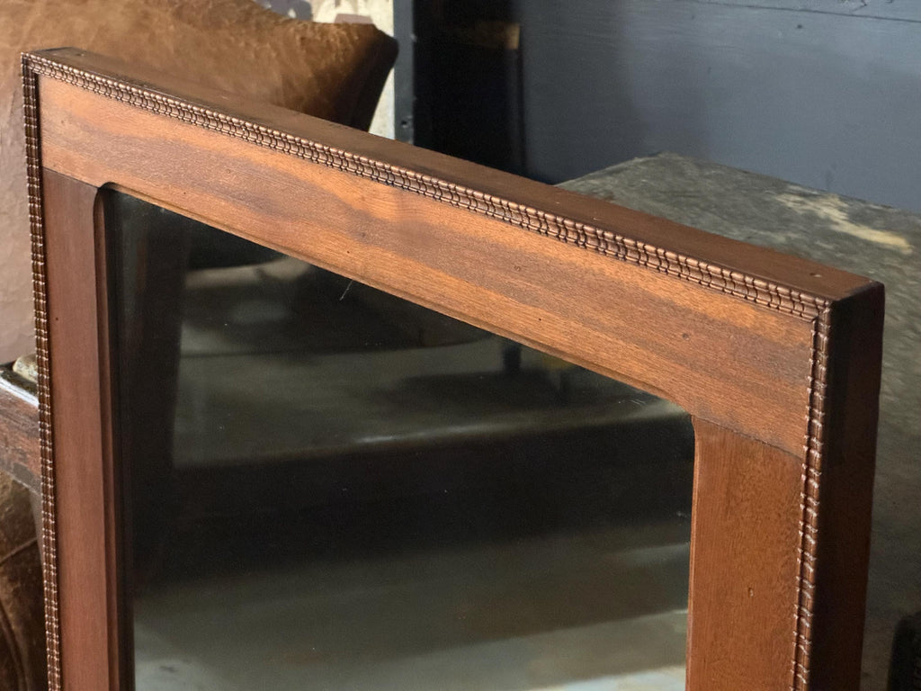 Large Antique Wood Mirror, Rectangle Mirror, Entryway Mirror, Hallway Mirror, Powder Room Mirror, Dressing Mirror, Vanity Mirror