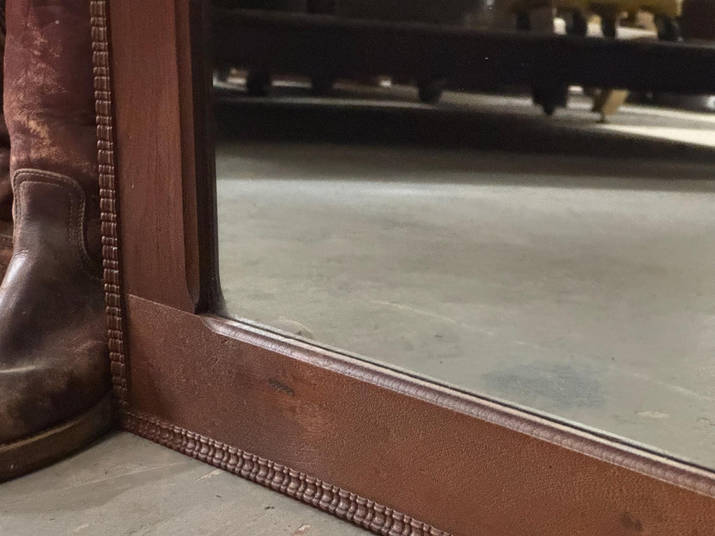 Large Antique Wood Mirror, Rectangle Mirror, Entryway Mirror, Hallway Mirror, Powder Room Mirror, Dressing Mirror, Vanity Mirror