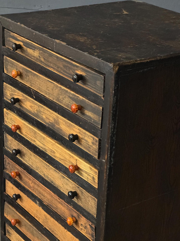 Small Antique Parts Cabinet, Drawer Cabinet, General Store Cabinet, Printers Cabinet, Farmhouse Cabinet, Rustic Storage