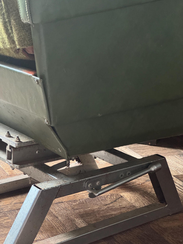 Vintage Airline Chair, Airplane Chair, Airplane Seat, Transportation Memorabilia, Green Upholstered Chair, Occasional Chair