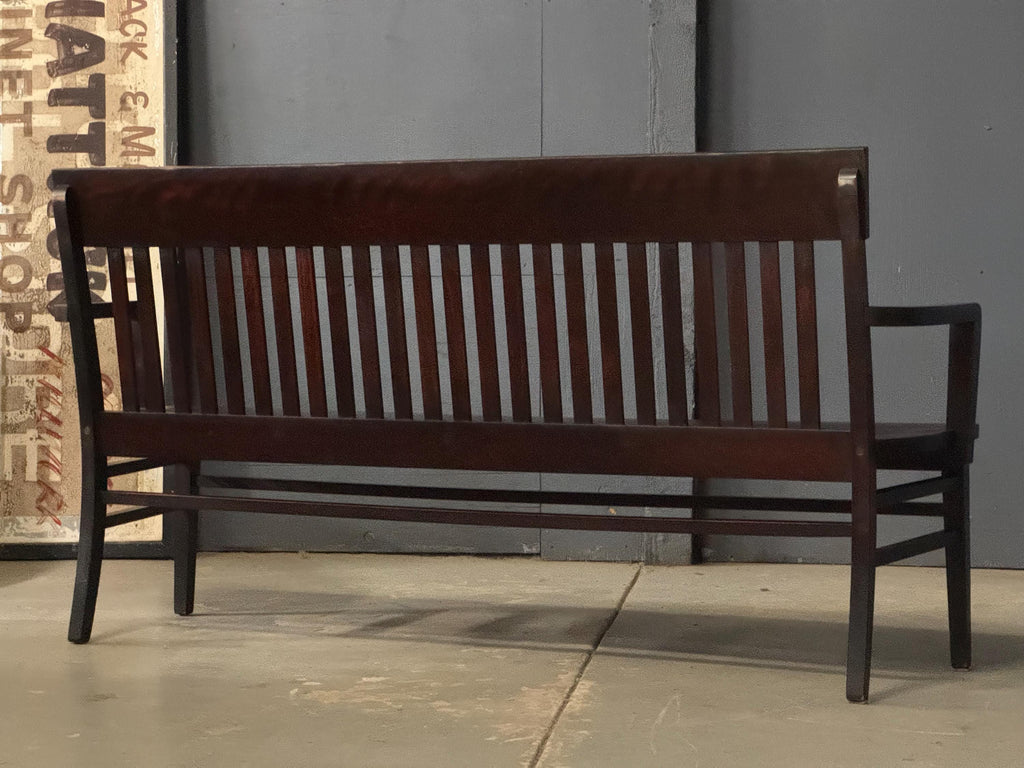 Antique Wood Bench, Deacons Bench, Dark Wood Entryway Bench, Farmhouse Bench, Courthouse Bench, Railroad Bench