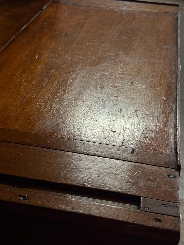 Antique Primitive Desk, Primitive Wood Desk, Antique Secretary, Rustic Farmhouse Desk, Entryway Desk, Pine Hutch, Primitive Hutch