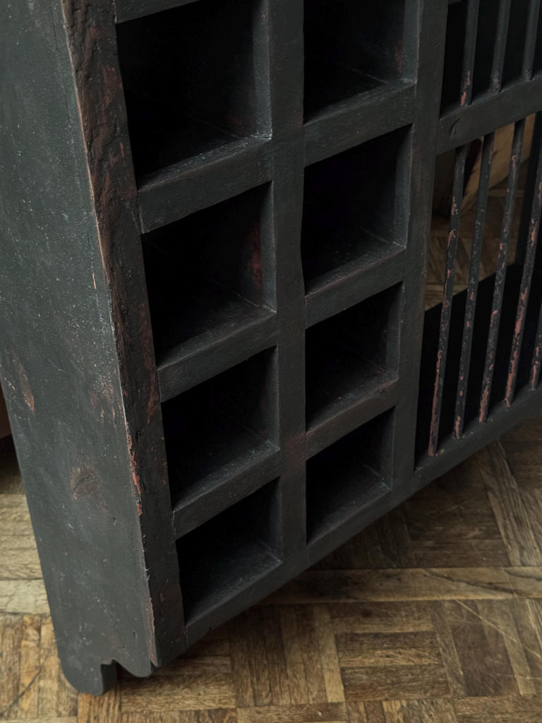 Large Antique Plate Rack, Kitchen Plate Rack, Hanging Plate Rack, Kitchen Storage, Plate Storage, Farmhouse Wall Cabinet