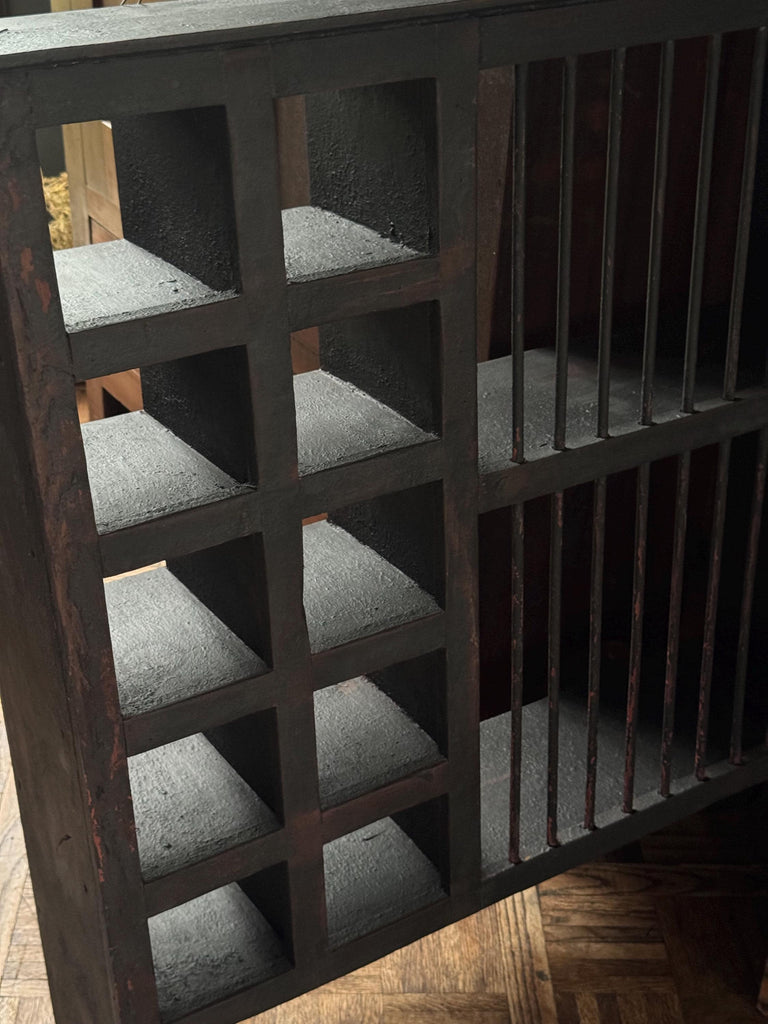 Large Antique Plate Rack, Kitchen Plate Rack, Hanging Plate Rack, Kitchen Storage, Plate Storage, Farmhouse Wall Cabinet