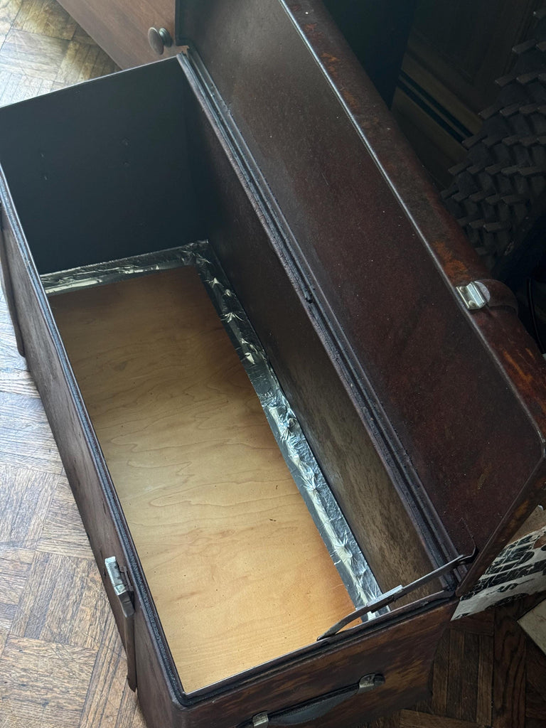 Antique Auto Trunk, Car Trunk, Metal Trunk, Model A Car Trunk, Luggage Trunk, Toolbox Trunk, Trunk Coffee Table, Industrial Coffee Table