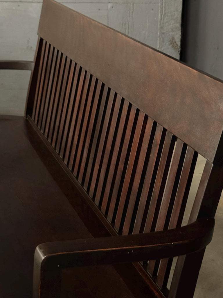 Antique Wood Bench, Deacons Bench, Dark Wood Entryway Bench, Farmhouse Bench, Courthouse Bench, Railroad Bench