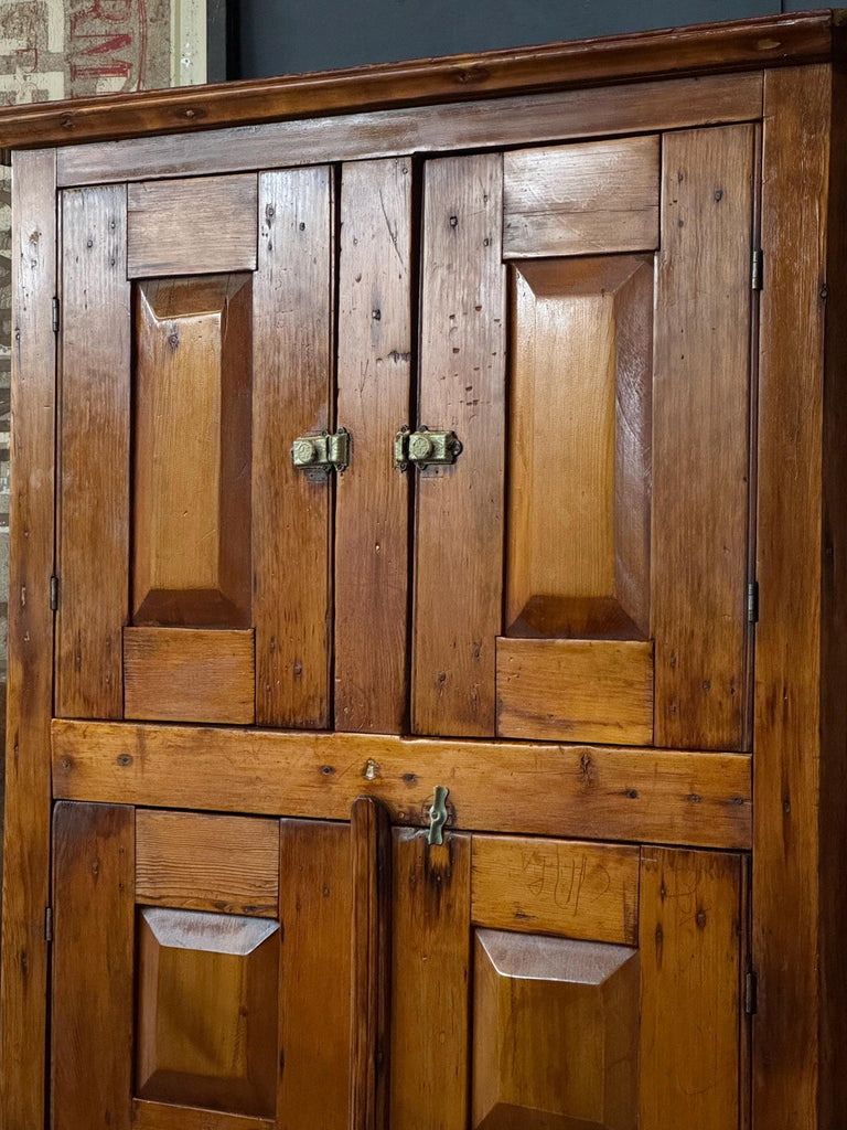 Antique Wood Cabinet, Farmhouse Cabinet, Rustic Primitive Cabinet, Cabinet With Doors, Pine Hutch, Entryway Furniture, Kitchen Cabinet