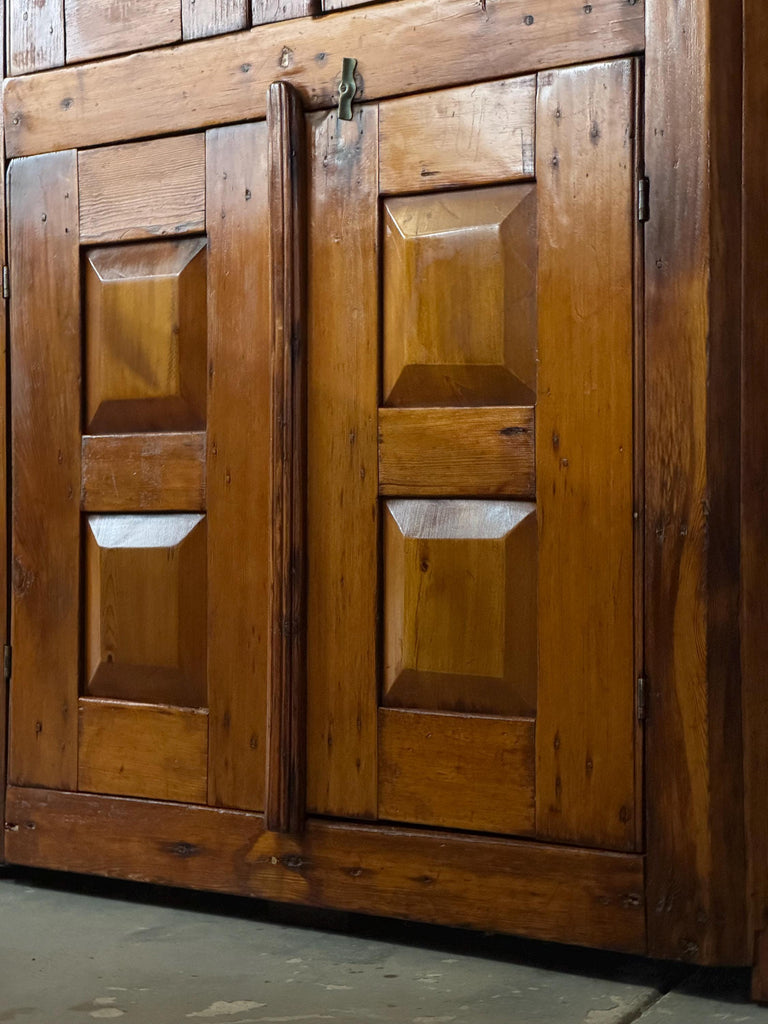 Antique Wood Cabinet, Farmhouse Cabinet, Rustic Primitive Cabinet, Cabinet With Doors, Pine Hutch, Entryway Furniture, Kitchen Cabinet