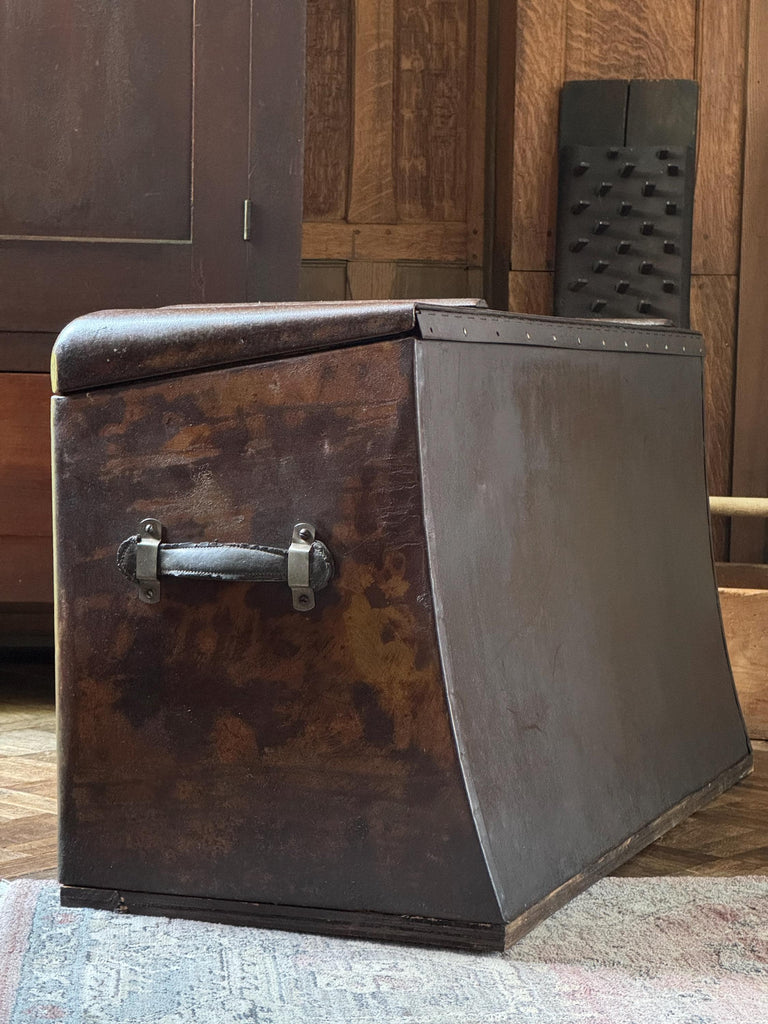 Antique Auto Trunk, Car Trunk, Metal Trunk, Model A Car Trunk, Luggage Trunk, Toolbox Trunk, Trunk Coffee Table, Industrial Coffee Table