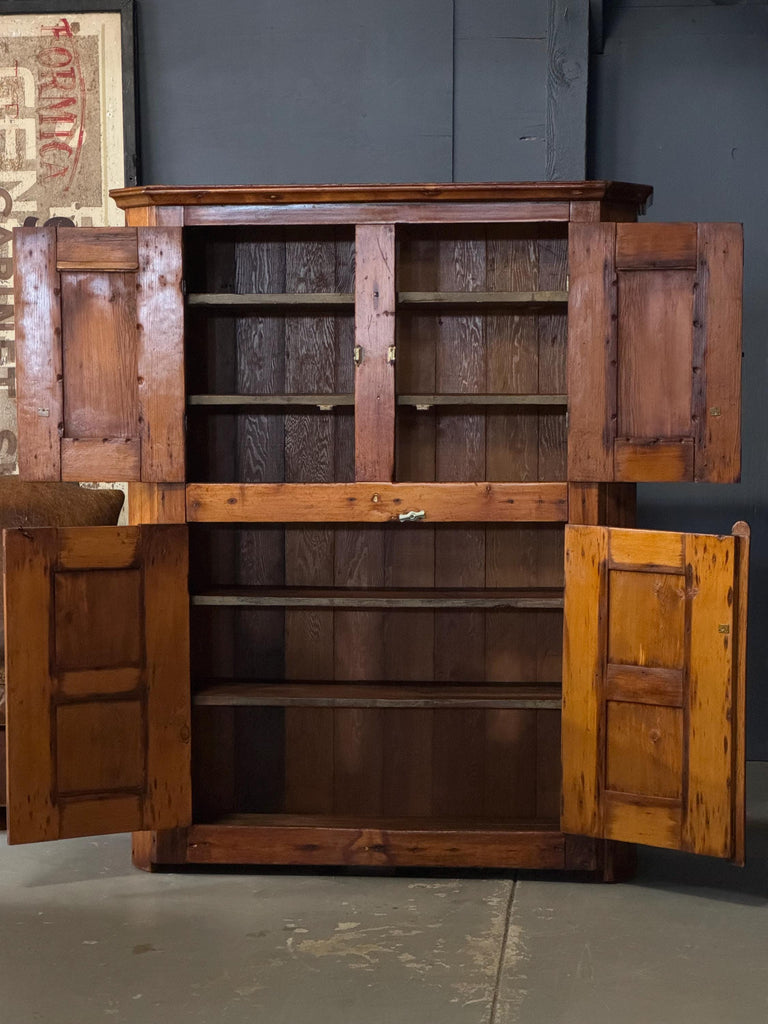 Antique Wood Cabinet, Farmhouse Cabinet, Rustic Primitive Cabinet, Cabinet With Doors, Pine Hutch, Entryway Furniture, Kitchen Cabinet