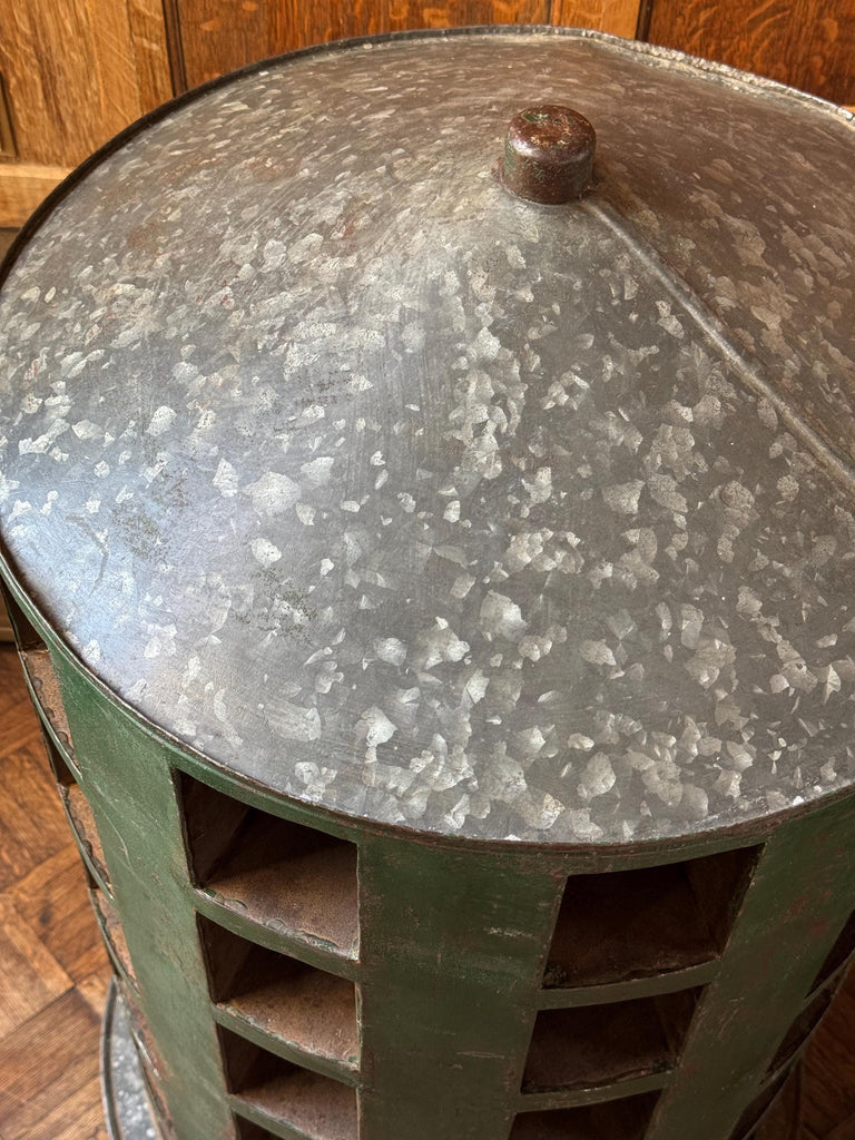 Antique Rotating Parts Cabinet, Sorting Cabinet, Revolving Countertop Display, Hardware Store Nail Bin, Pennzoil Make-Do Parts Cabinet