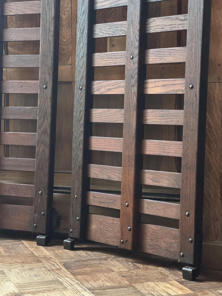 Otis Antique Sliding Elevator Doors, Wood Warehouse Elevator Door, Set Of Three