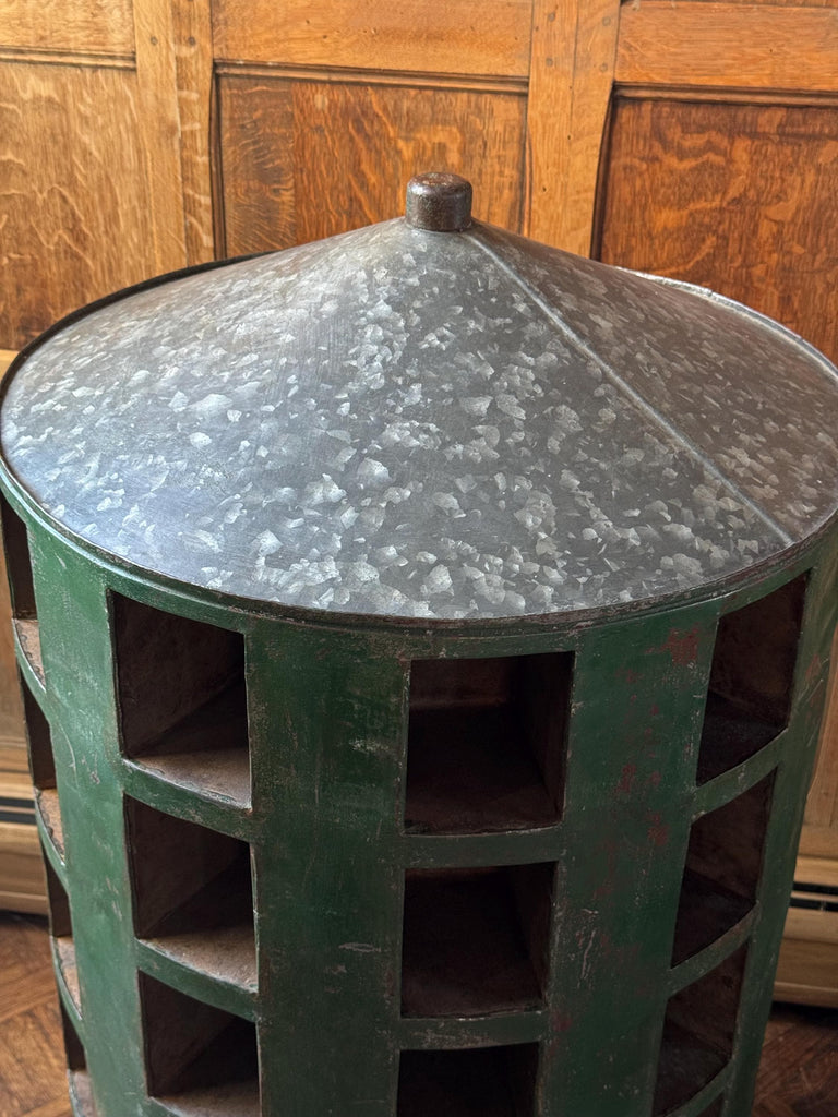 Antique Rotating Parts Cabinet, Sorting Cabinet, Revolving Countertop Display, Hardware Store Nail Bin, Pennzoil Make-Do Parts Cabinet