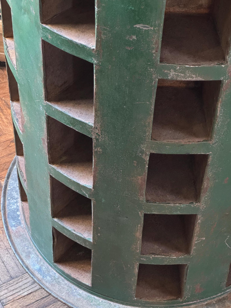 Antique Rotating Parts Cabinet, Sorting Cabinet, Revolving Countertop Display, Hardware Store Nail Bin, Pennzoil Make-Do Parts Cabinet