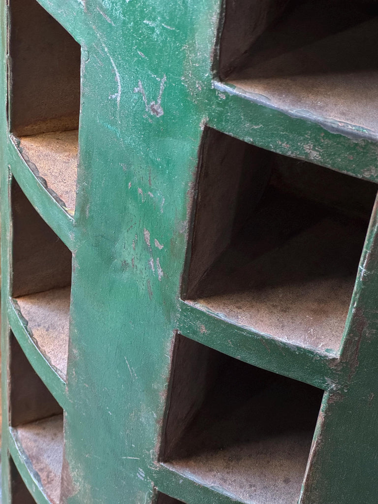 Antique Rotating Parts Cabinet, Sorting Cabinet, Revolving Countertop Display, Hardware Store Nail Bin, Pennzoil Make-Do Parts Cabinet