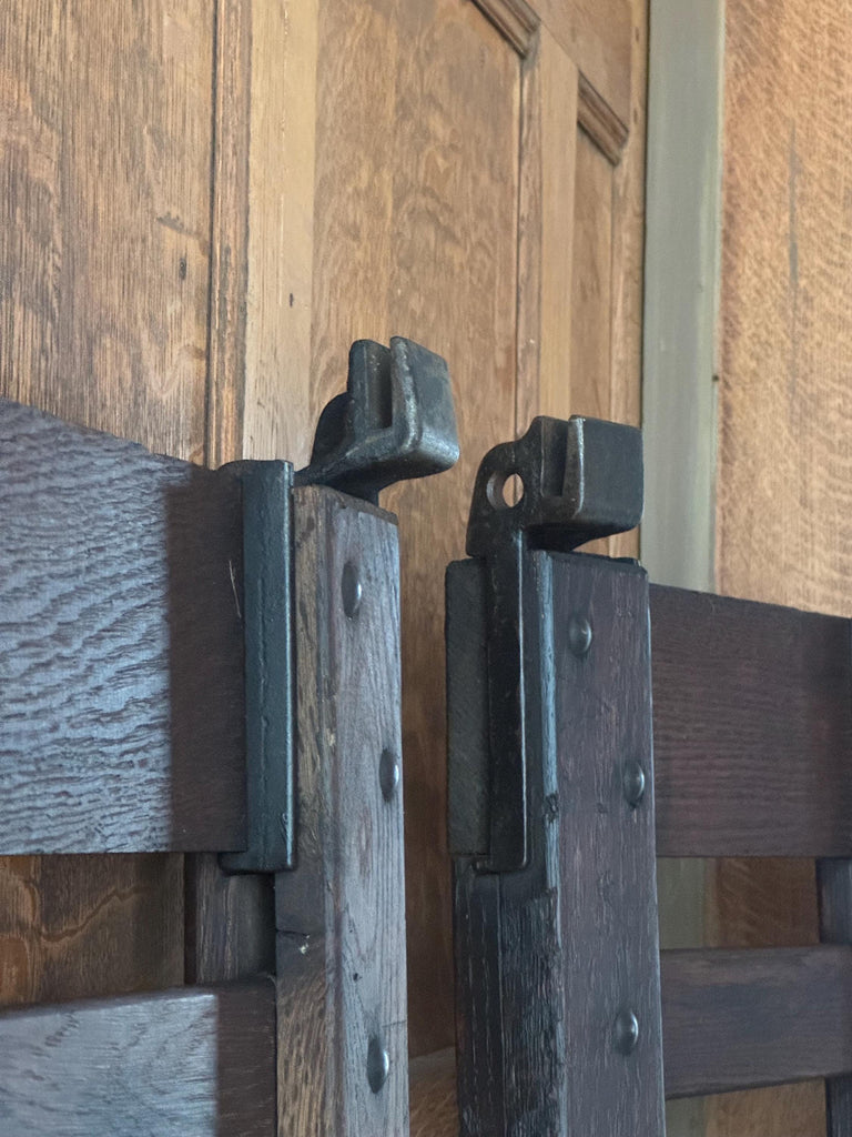 Otis Antique Sliding Elevator Doors, Wood Warehouse Elevator Door, Set Of Three